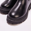 Bottines chelsea avec chaînes noir femme