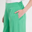 Pantalon large taille standard vert femme