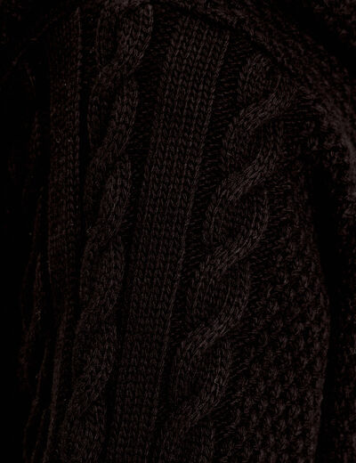 Gilet manches longues noir femme