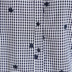 Chemise droite col classique manches 3/4 bleu marine femme