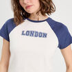 T-shirt manches courtes ecru femme