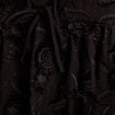 Robe évasée brodée noir femme