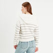 Pull à capuche gris clair femme