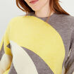 Pull manches longues jaune pastel femme