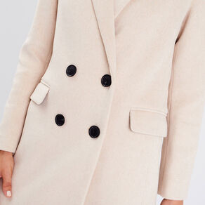 manteau droit boutonne beige femme Manteau droit boutonné beige femme