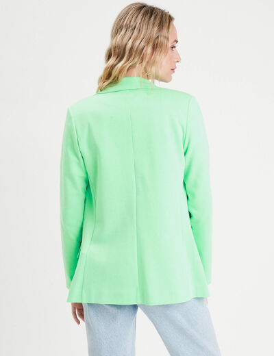 Veste blazer cintrée vert fluo femme