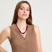 Débardeur sans manches marron femme