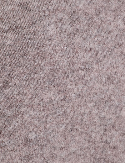 Gilet court nou&eacute; taupe femme