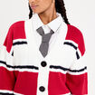 Gilet manches longues rouge femme