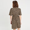 Robe évasée manches courtes beige femme