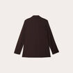 Blazer droit marron foncé femme