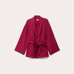 Kimono col tailleur manches longues rouge femme