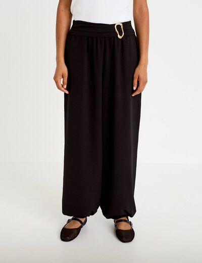 Pantalon bootcut taille standard noir femme
