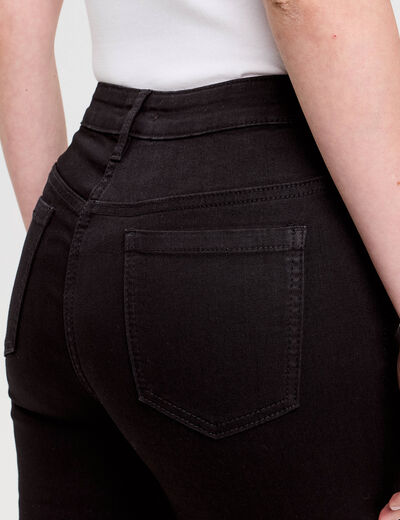 Jeans slim 5 poches denim noir femme