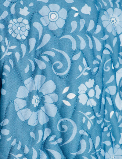 Veste effet matelassé bleu marine femme