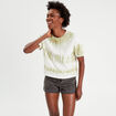 T-shirt manches courtes vert kaki femme