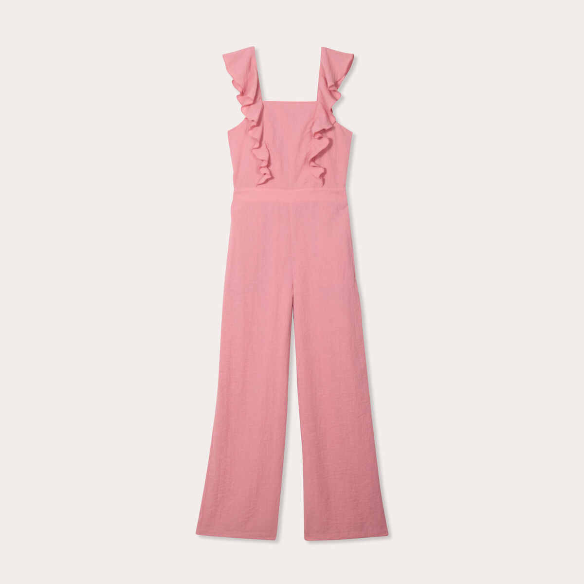 Combinaison pantalon volants vieux rose femme