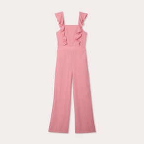Combinaison pantalon volants vieux rose femme