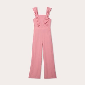 combinaison pantalon volants vieux rose femme Combinaison pantalon volants vieux rose femme