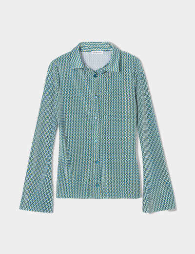 Chemise manches longues blanc femme
