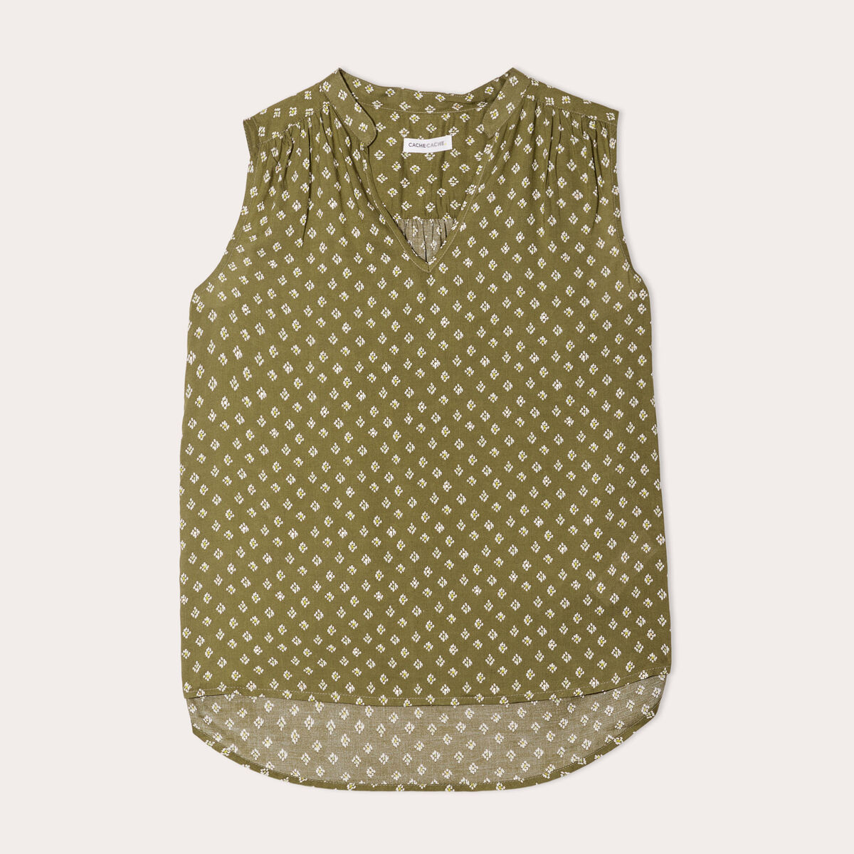Blouse sans manches vert femme