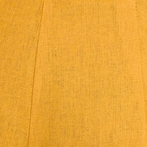 Combinaison pantalon bretelles avec lin jaune citron femme