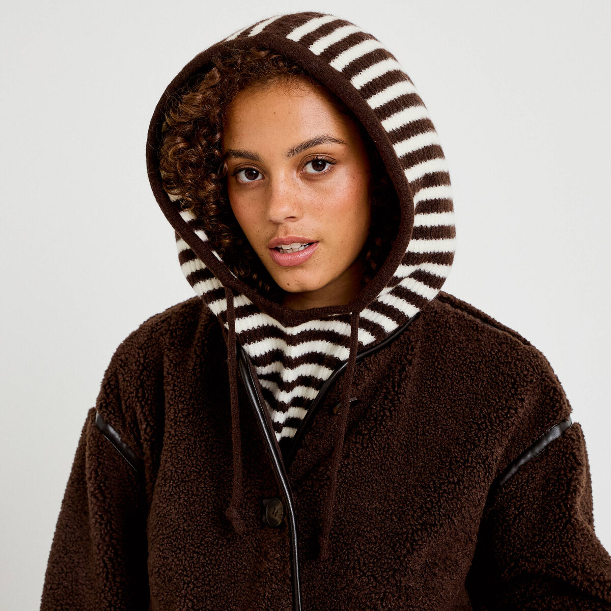Cagoule ecru femme