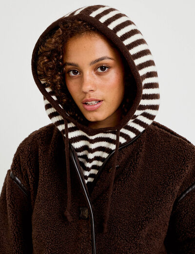 Cagoule ecru femme
