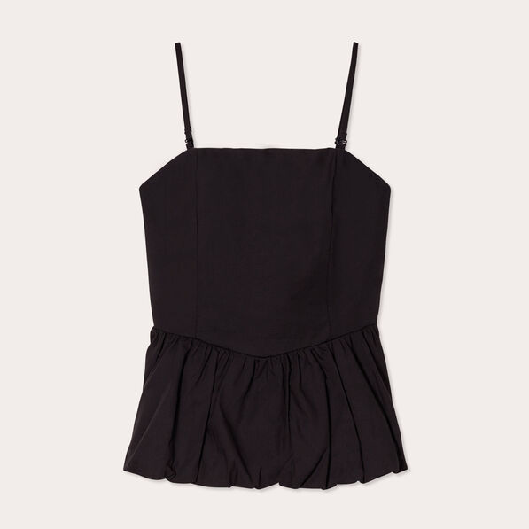 Bustier bretelles fines noir femme