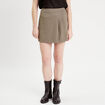 Jupe-short évasée vert kaki femme