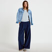 Pantalon bootcut taille standard bleu marine femme