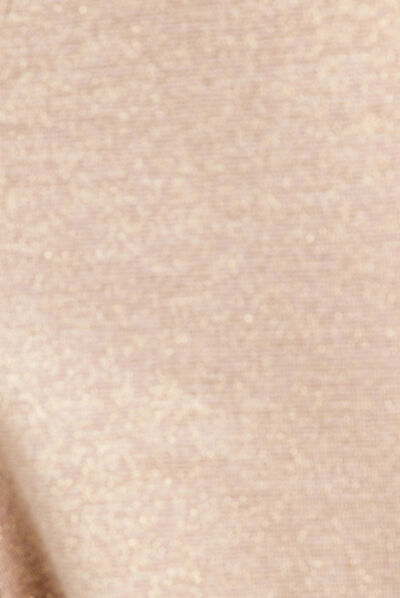 T-shirt col montant beige femme