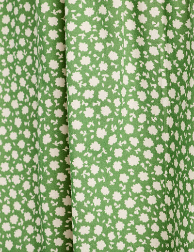 Robe évasée bretelles fines vert kaki femme