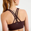 Brassi&egrave;re de sport fines bretelles marron fonc&eacute; femme