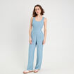 Combinaison pantalon droite bleu gris femme