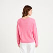 Gilet manches longues rose vif femme
