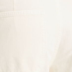 Pantalon large cargo ecru femme
