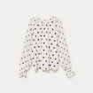 Blouse droite voile manches longues blanc femme