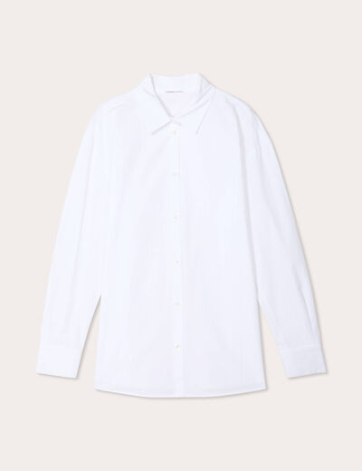 Chemise manches longues blanc femme
