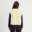 Gilet polaire sans manches jaune clair femme