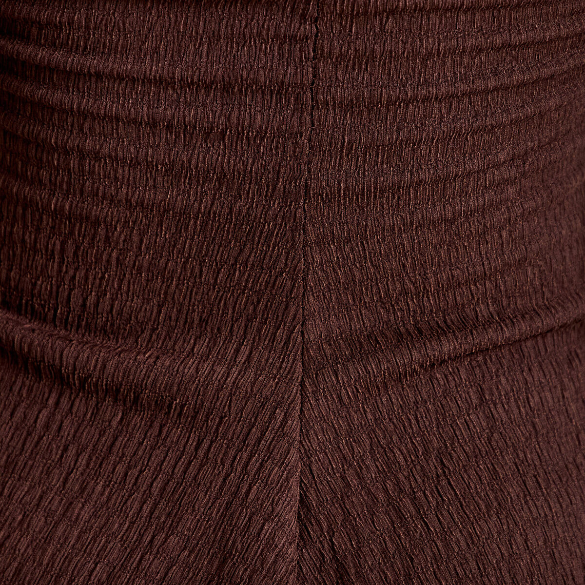 Bustier p&eacute;plum ajust&eacute; cropped pliss&eacute; marron fonc&eacute; femme