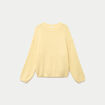 Pull manches longues jaune pastel femme