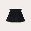 Jupe courte évasée effet boule noir femme