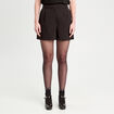 Short large taille haute noir femme
