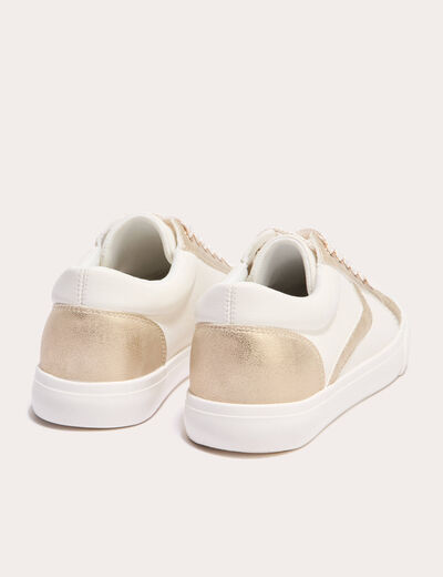 Sneakers plates ecru femme