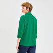 Veste blazer manches 3/4 vert femme