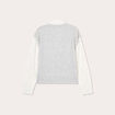 Pull 2-en-1 avec broderie gris clair femme