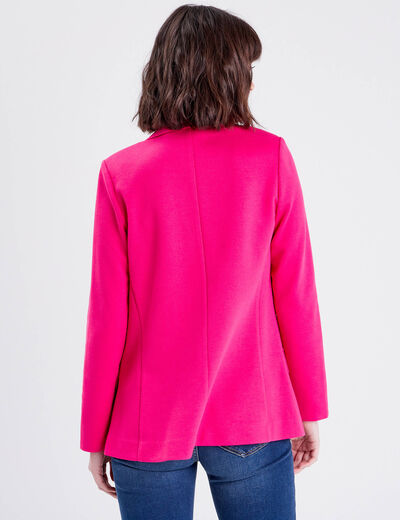 Veste esprit blazer droite rose fushia femme