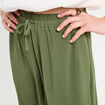 Pantalon large vert kaki femme