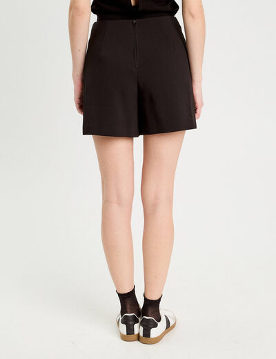 Jupe-short droite noir femme